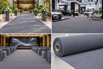 Thảm Nỉ Màu Xám Ghi